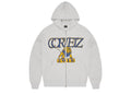 Corteiz Lion Boxy Zip Hoodie Light Heather