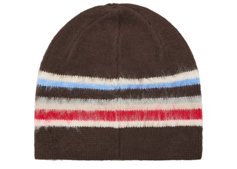 Corteiz Multi Stripe Knit Beanie Brown