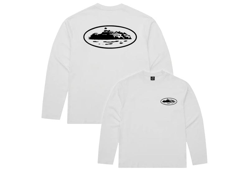 Corteiz OG Island L/S Tee White