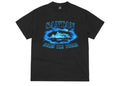 Corteiz Santan Alcatraz Tee Black/Blue Flame