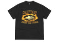 Corteiz Santan Alcatraz Tee Black/Orange Flame