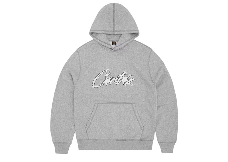 Corteiz Satin Allstarz Applique Hoodie Grey