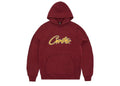 Corteiz Satin Applique Allstarz Hoodie Maroon