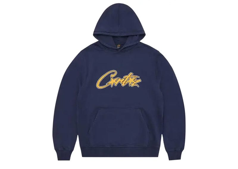 Corteiz Satin Applique Allstarz Hoodie Navy