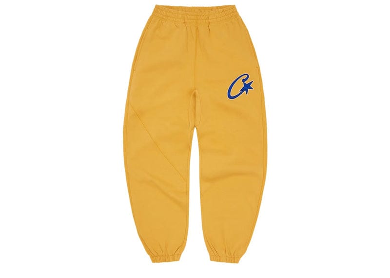 Corteiz Satin C Star Appliqué Bottoms Mustard
