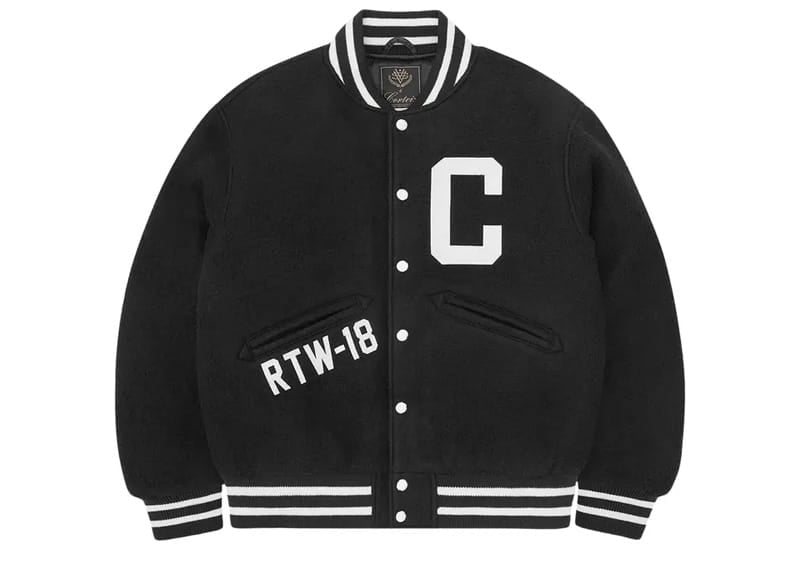 Corteiz Snake Wool Varsity Jacket Black