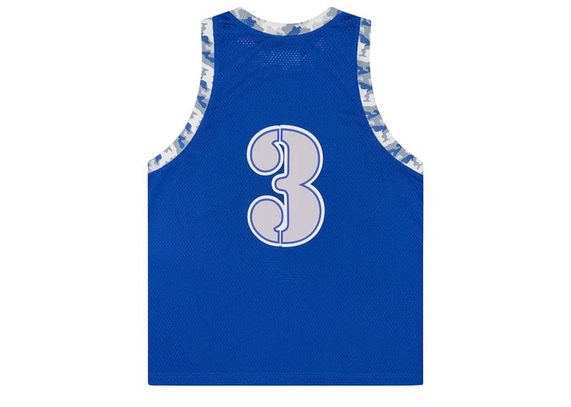 Corteiz Stencil Camo Bball Jersey Blue