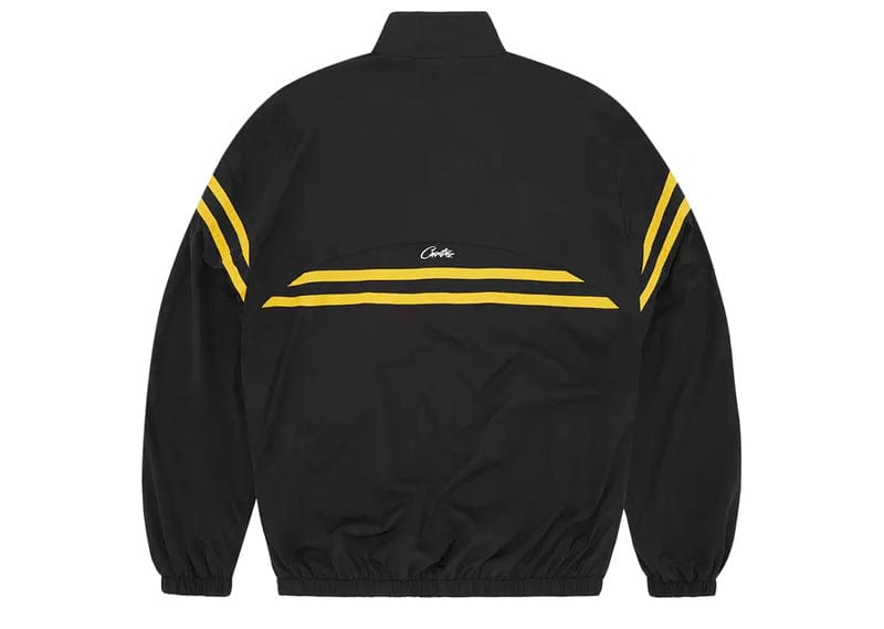 Corteiz Striped Litework Jacket Black Yellow