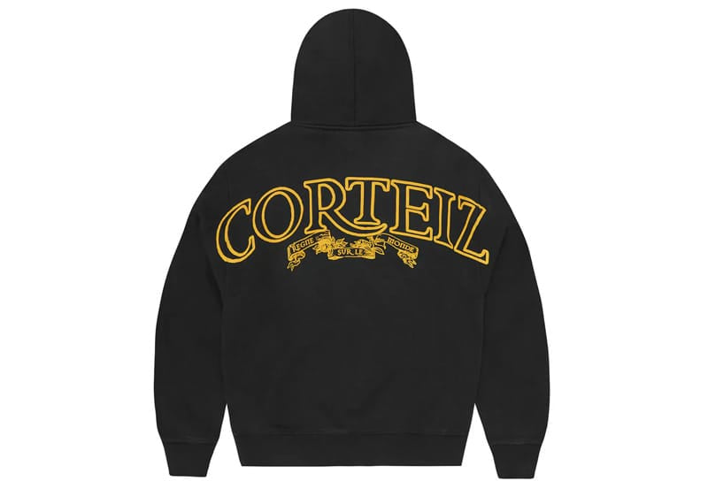 Corteiz Superior Royale Zip Up Hoodie Black Yellow