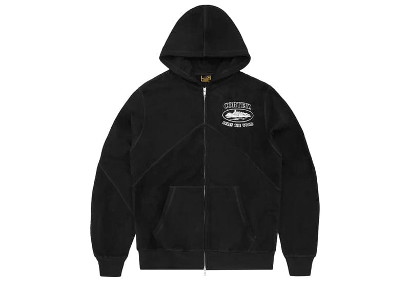 Corteiz Superior V2 Zip-Up Hoodie Black
