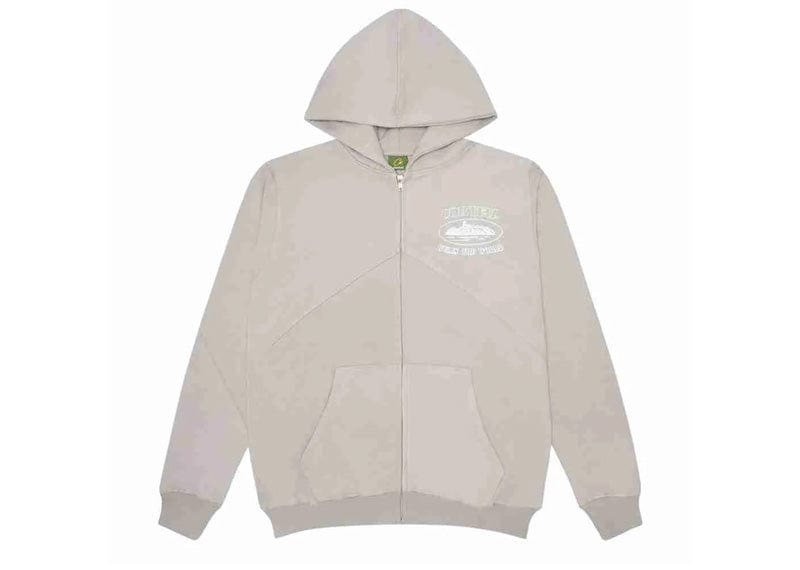 Corteiz Superior V2 Zip-Up Hoodie Stone Grey