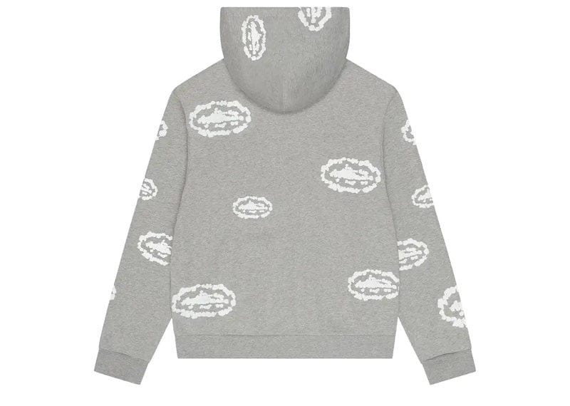 Corteiz x Denim Tears Island Wreath Zip Hoodie Heather Grey