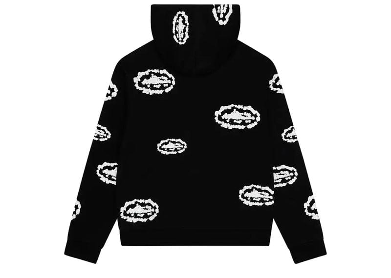 Denim Tears x Corteiz Island Wreath Zip Hoodie Black