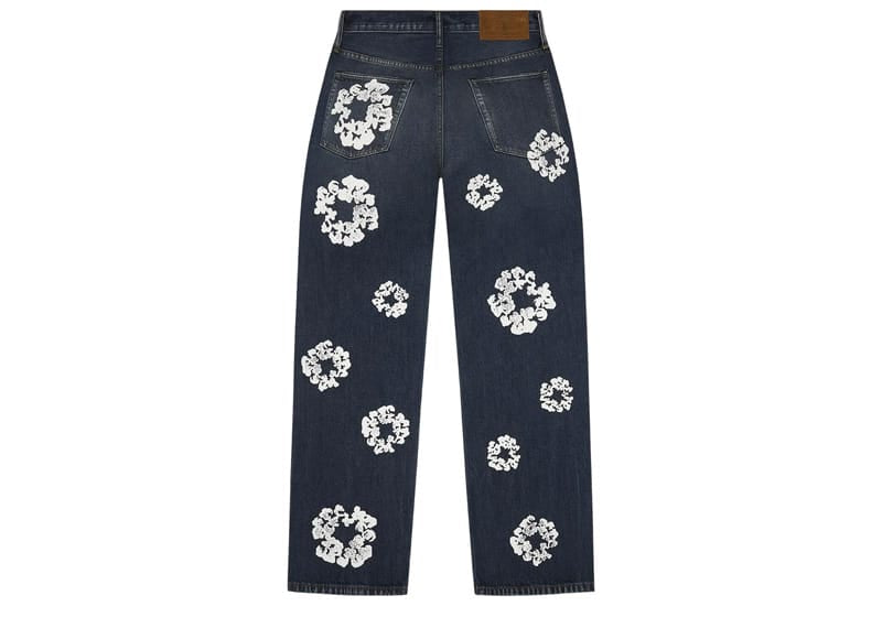 Denim Tears Baggy Cotton Wreath Denim Pant Dark Wash