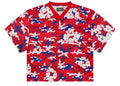 Denim Tears Camo Cotton Wreath Mesh Football Top Red