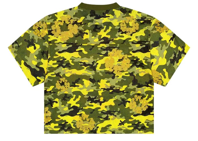 Denim Tears Camo Cotton Wreath Mesh Football Top Yellow