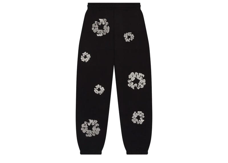 Denim Tears Cashmere Swarovski Cotton Wreath Sweatpants Black