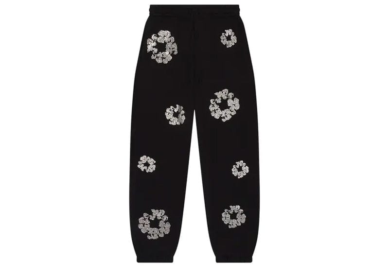 Denim Tears Cashmere Swarovski Cotton Wreath Sweatpants Black