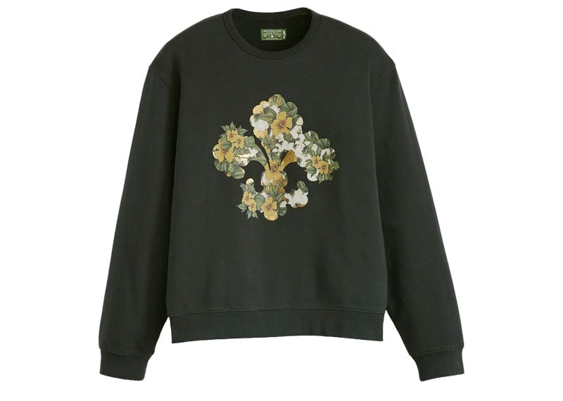 Denim Tears Crewneck Sweatshirt Fleur De Lis Print Black