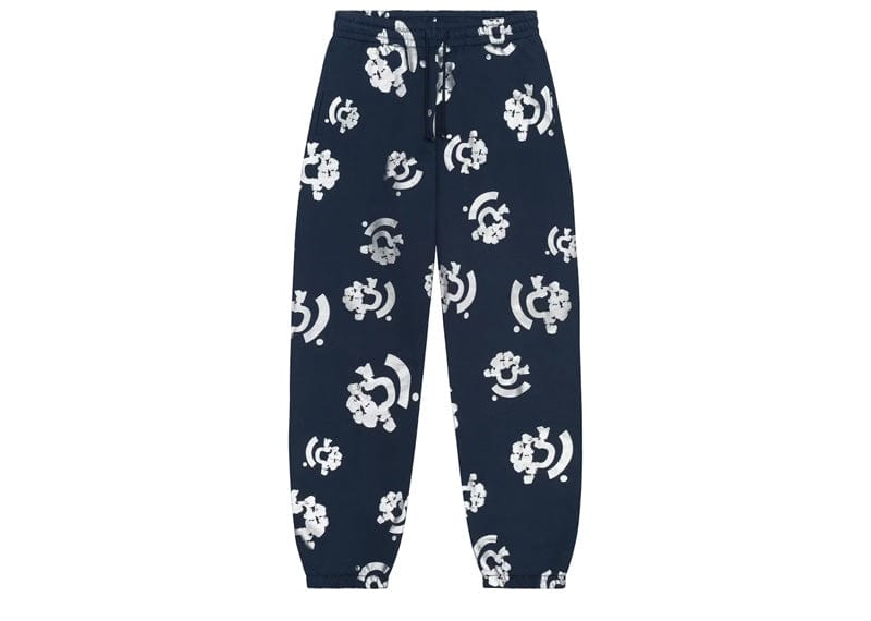 Denim Tears Cotton Sweatpants Sliver Print Blue