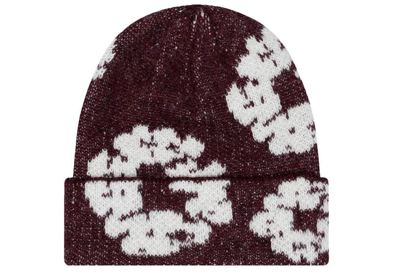 Denim Tears Cotton Wreath Beanie Maroon