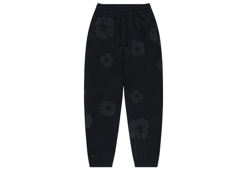 Denim Tears Cotton Wreath Sweatpants Black Monochrome