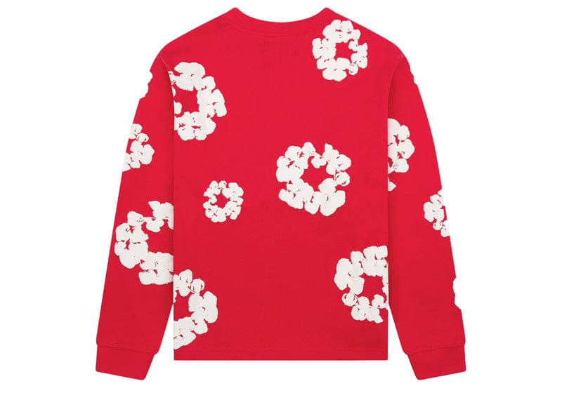 Denim Tears Long Sleeve Cotton Wreath T-shirt Red