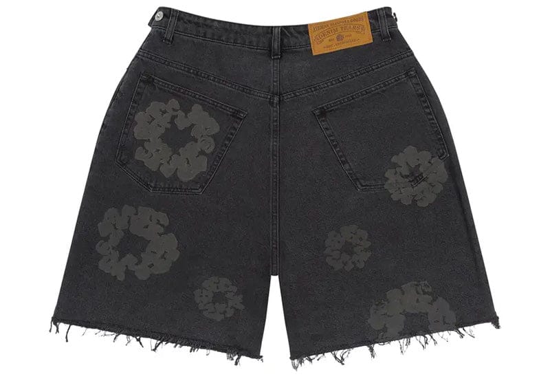 Denim Tears Mono Cotton Wreath Denim Shorts Black