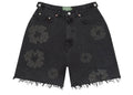 Denim Tears Mono Cotton Wreath Denim Shorts Black