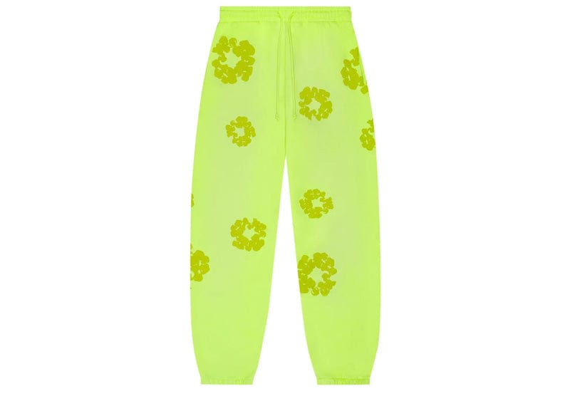 Denim Tears Mono Cotton Wreath Sweatpants Neon Green
