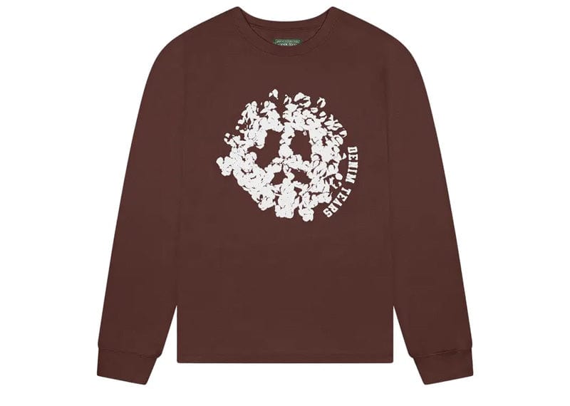 Denim Tears Peace Wreath Long Sleeve Tee Brown