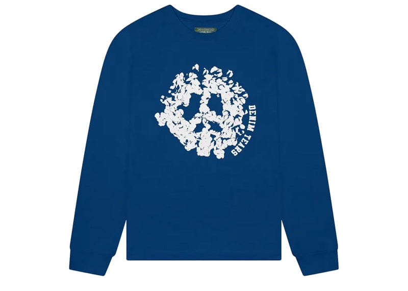 Denim Tears Peace Wreath Long Sleeve Tee Navy