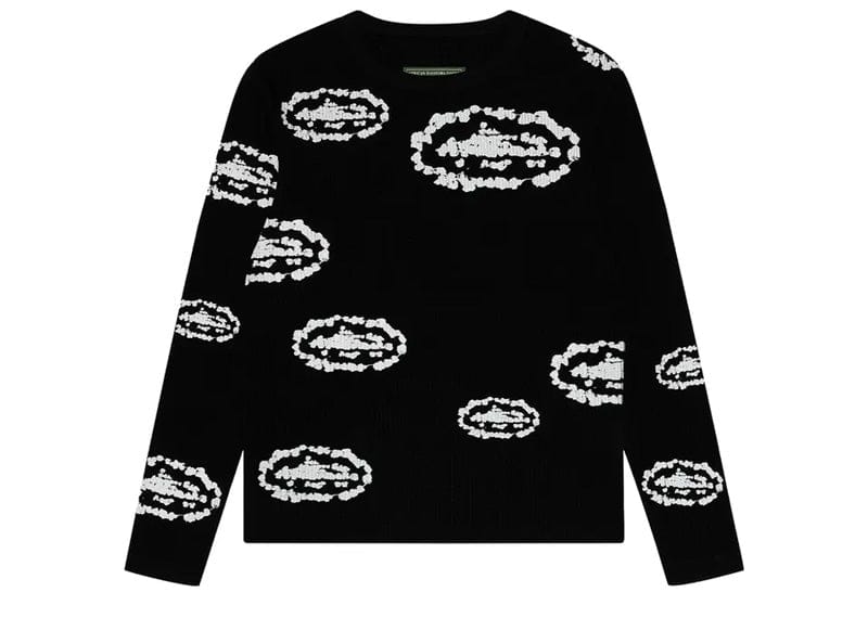 Denim Tears x Corteiz Island Wreath Waffle Thermal Black
