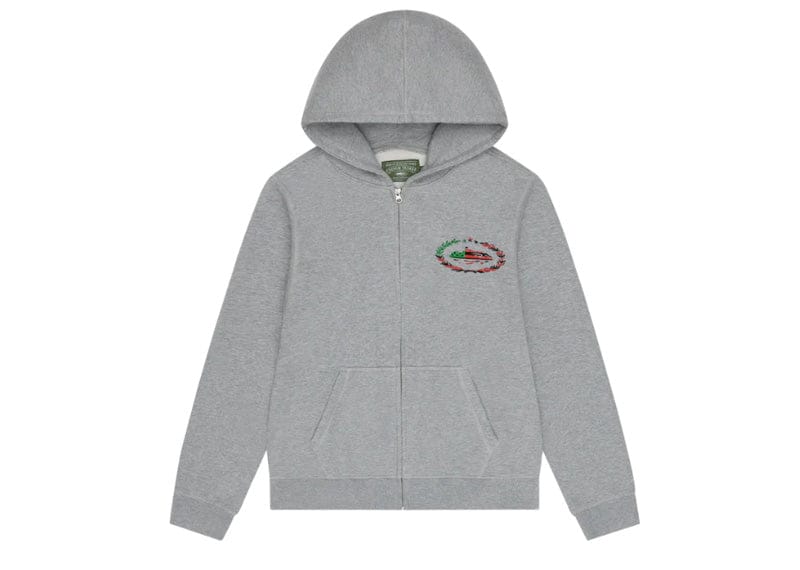Denim Tears x Corteiz Royale Zip Hoodie Grey