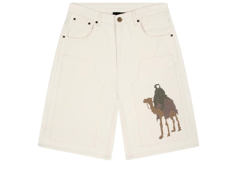 Derschutze Aziza Denim Shorts Ecru Off White