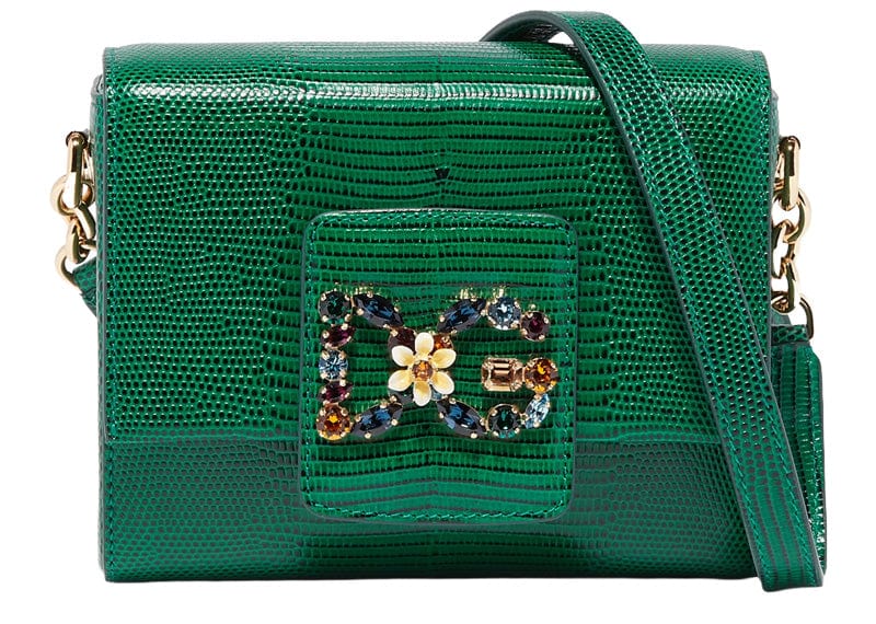 Dolce & Gabbana Mini Iguana Millennials Shoulder Bag Green