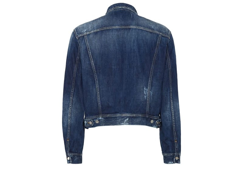 DSquared2 Logo Patch Washed Denim Jacket Blue