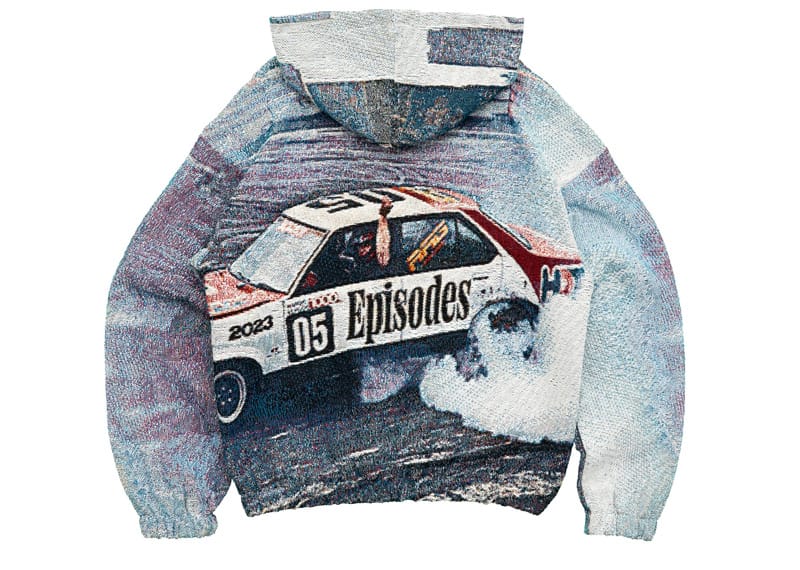Episodes DRIFT Tapestry Zip-Up Hoodie Flat Lay