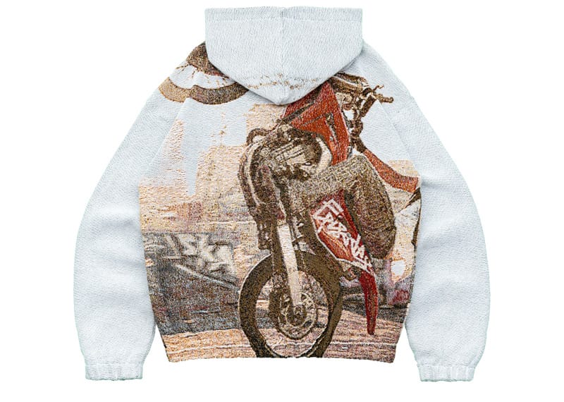 Episodes WHEEL UP Tapestry Zip-Up Hoodie