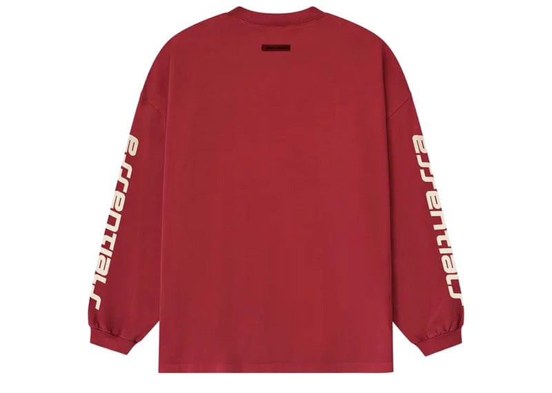 Fear of God Essentials 90's Long Sleeve Tee Crimson