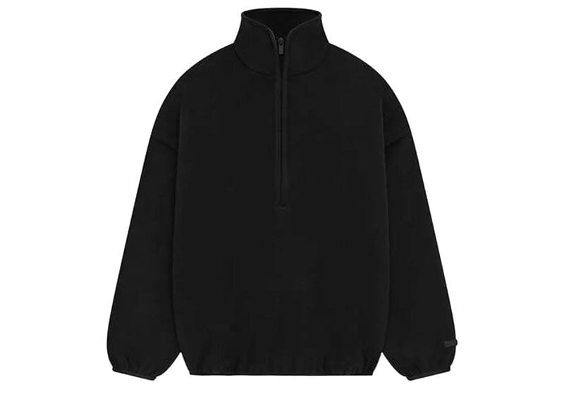 Fear of God Essentials Brushed Half Zip Pullover Black
