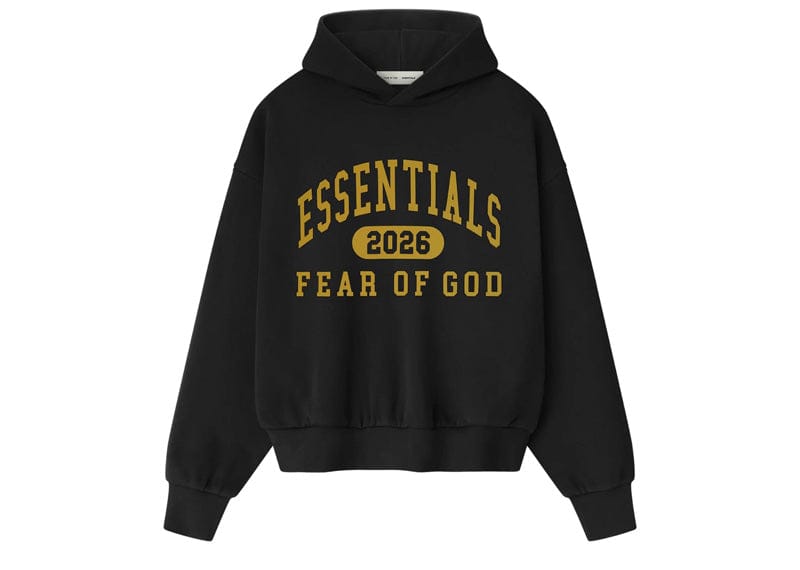 Fear of God Essentials Classic Fleece Hoodie Vintage Black