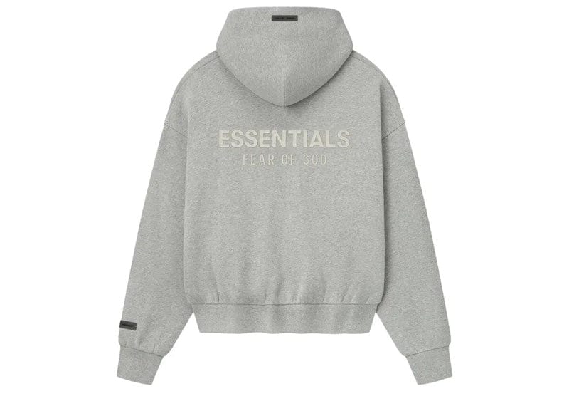 Fear of God Essentials Classic Fleece Zip-Up Hoodie Concrete Heather