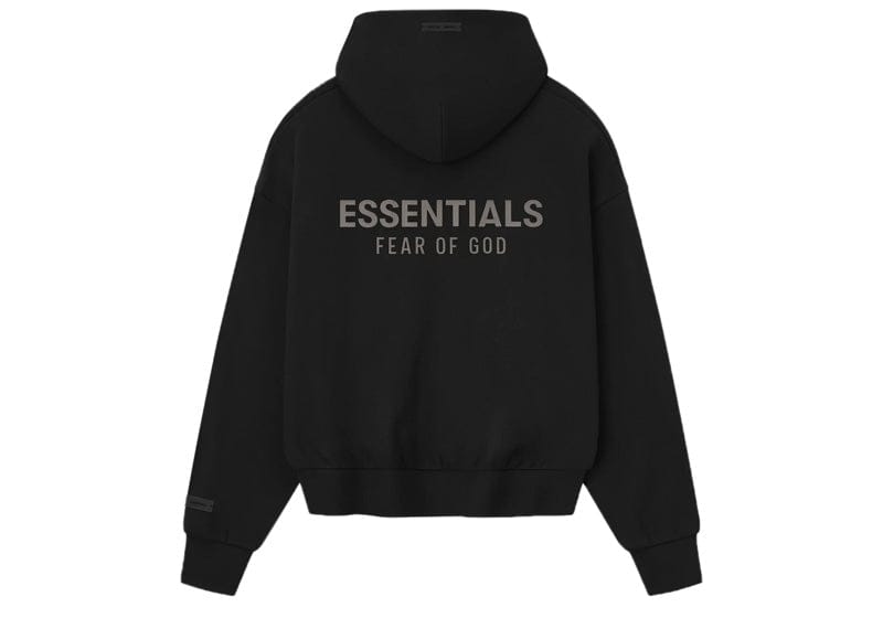 Fear of God Essentials Classic Fleece Zip-Up Hoodie Jet Black