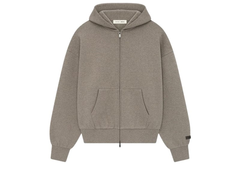 Fear of God Essentials Classic Hood Zip Up Sweatshirt Homestead Heather