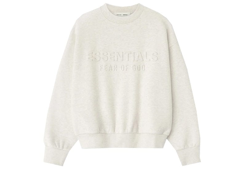 Fear of God Essentials Embossed Classic Crewneck Sweatshirt Oatmeal Heather