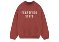 Fear of God Essentials Heavy Fleece Crewneck Crimson