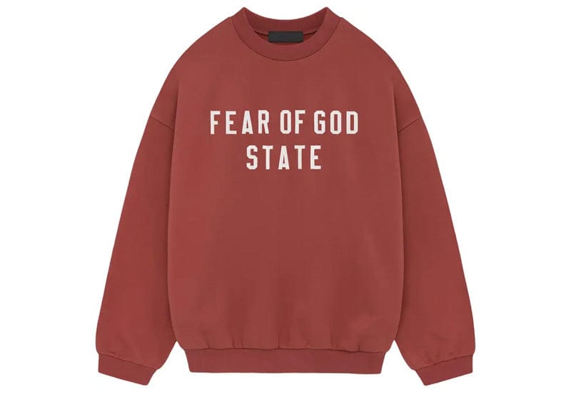 Fear of God Essentials Heavy Fleece Crewneck Crimson