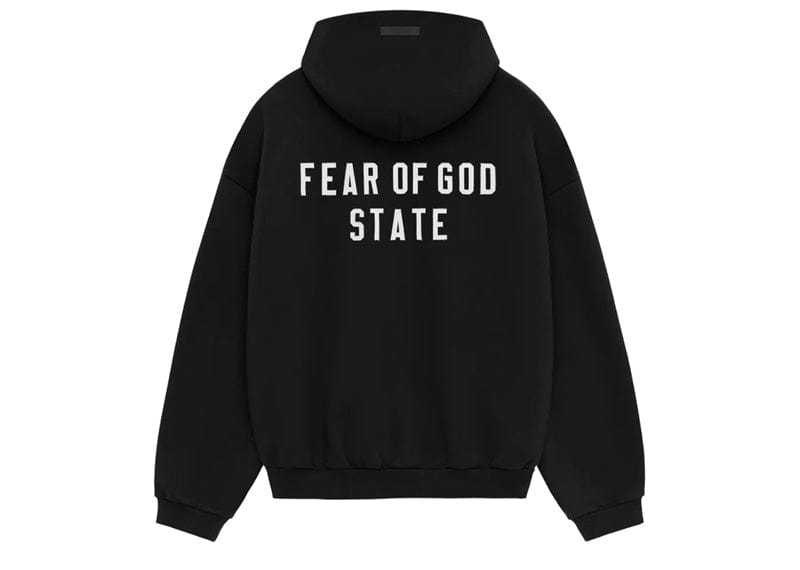 Fear of God Essentials Heavy Fleece Full-Zip Hoodie Black