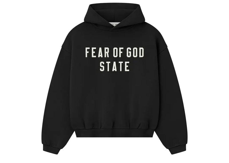 Fear of God Essentials Kids 90's Fleece Hoodie Jet Black (4/5 Years)